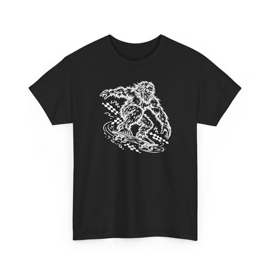 Bigfoot’s playful skateboard kickturn T-Shirt