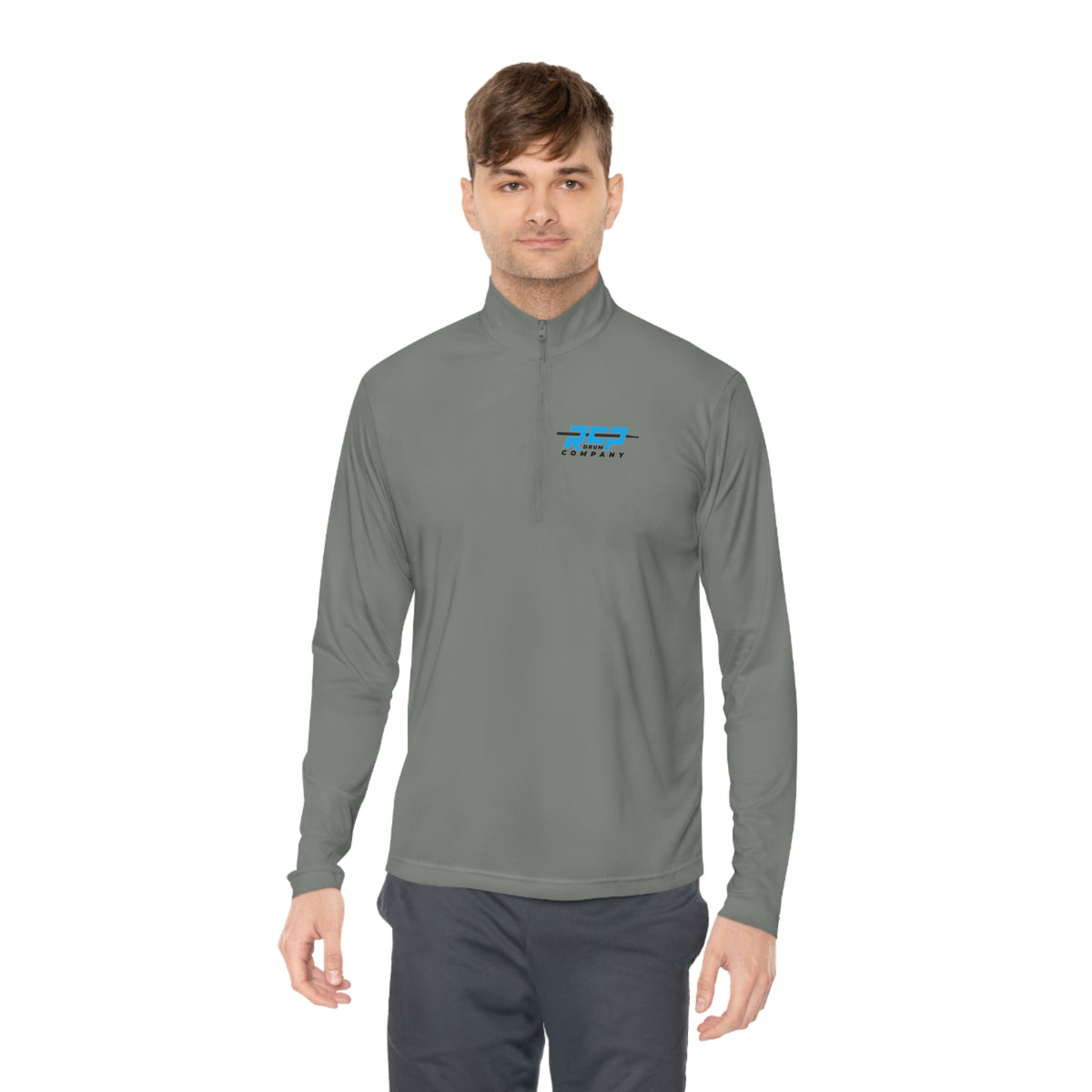 RCP Drum Company Quarter-Zip Pullover | Blue Logo