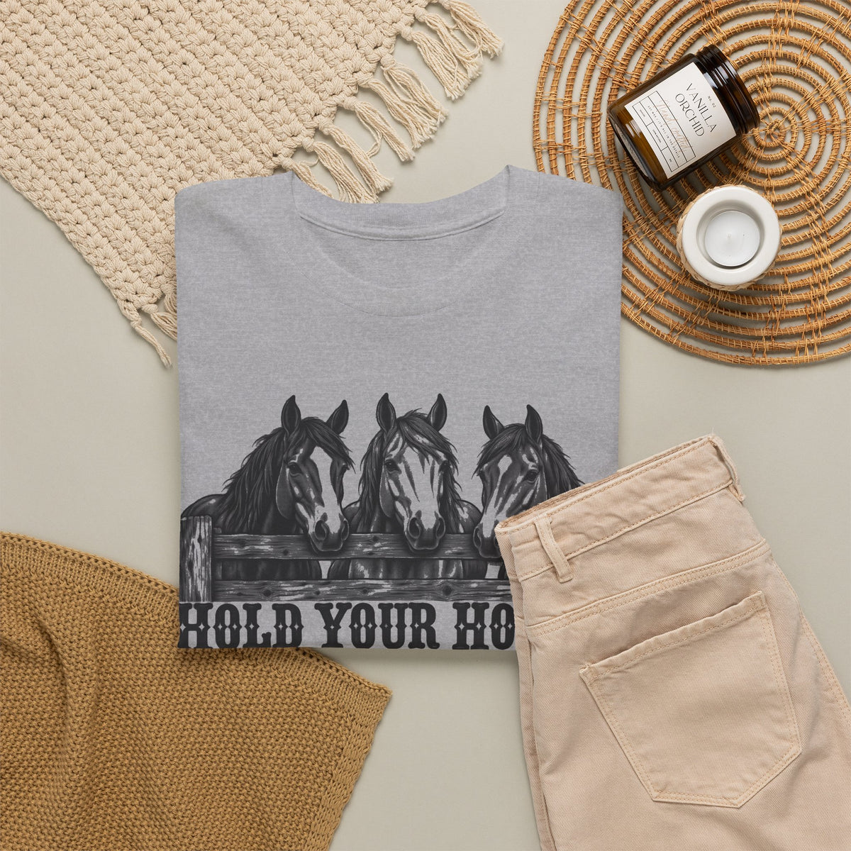 121a-v2 Hold Your Horses — One-Color — Gildan 5000 T-Shirt
