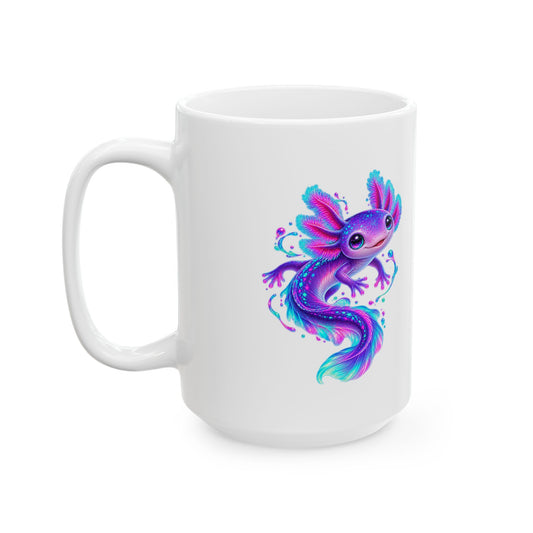 Neon S-Curve Axolotl Mug