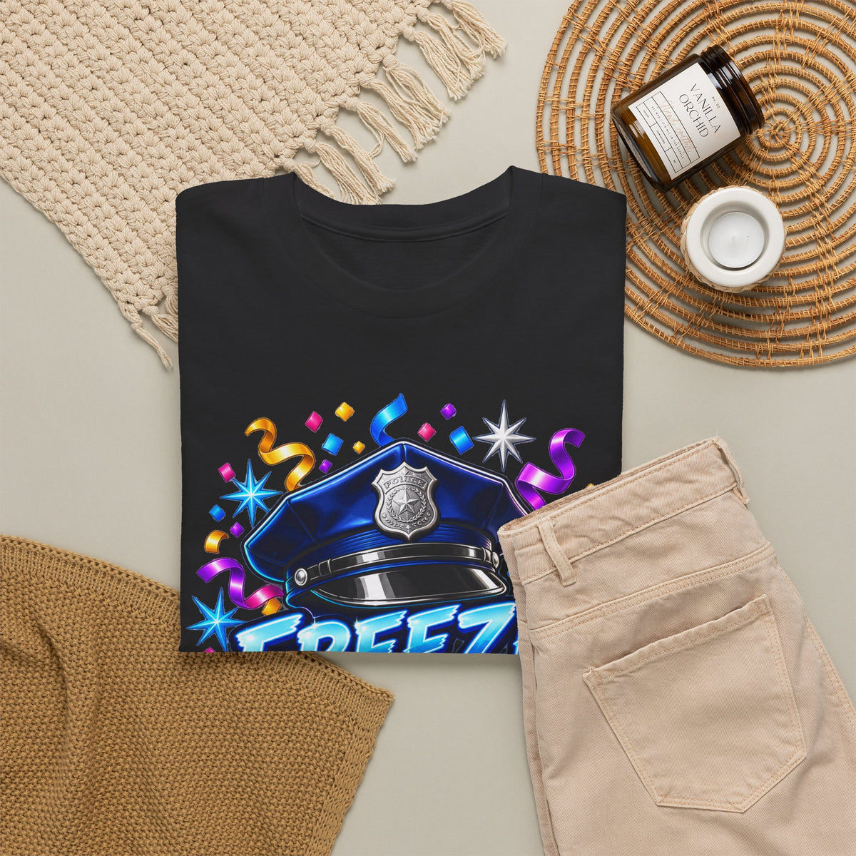 Freeze! Party Time – Gildan 5000 T-Shirt | 106