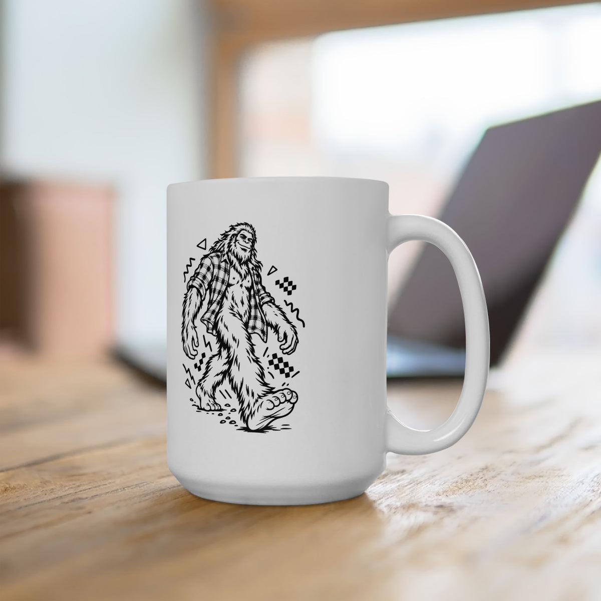 Plaid Bigfoot on the Move Mug