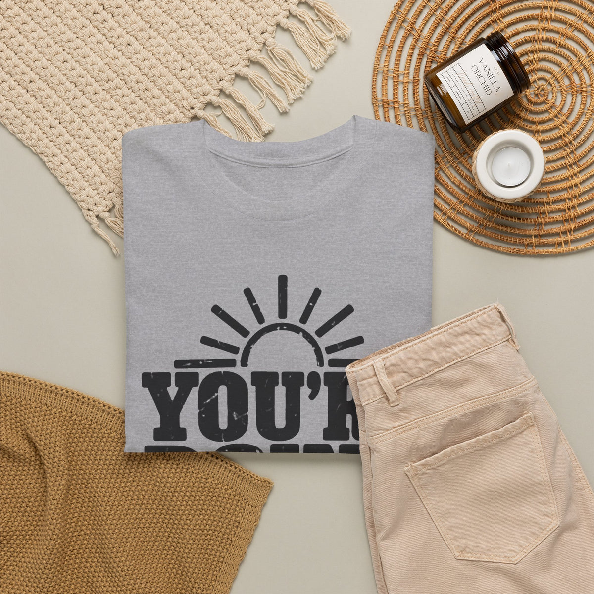 You're Doing OK – One-Color Gildan 5000 T-Shirt | 080a