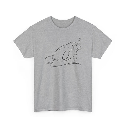 Chubby Mermaid Slow Tide Manatee T-Shirt