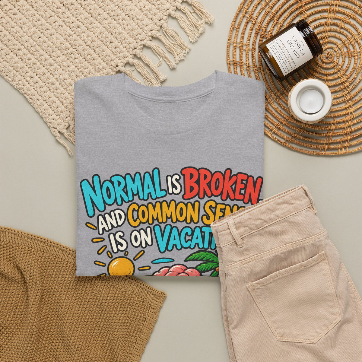 Common Sense on Vacation – Gildan 5000 T-Shirt | 050