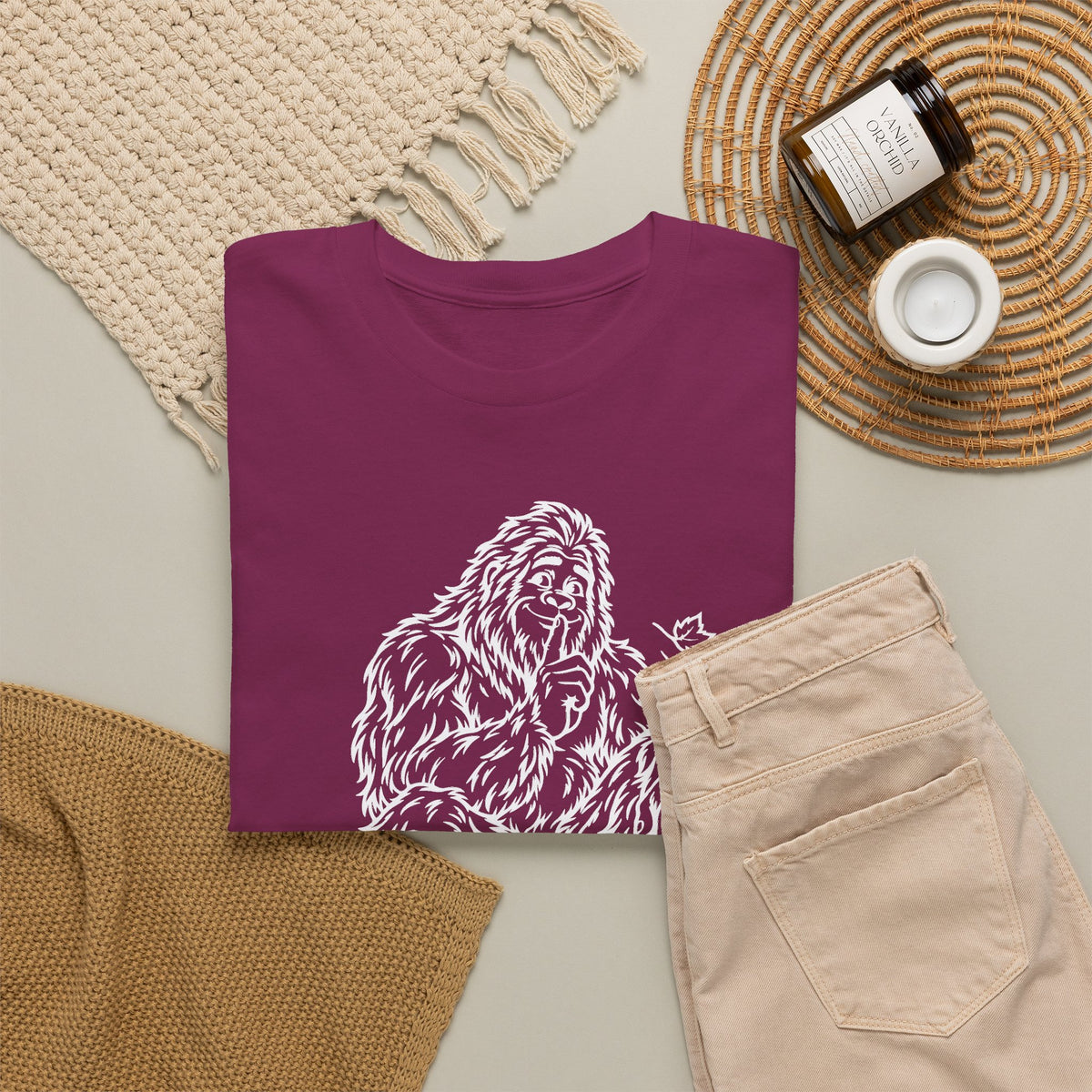 Shh, Friendly Bigfoot in the Forest T-Shirt