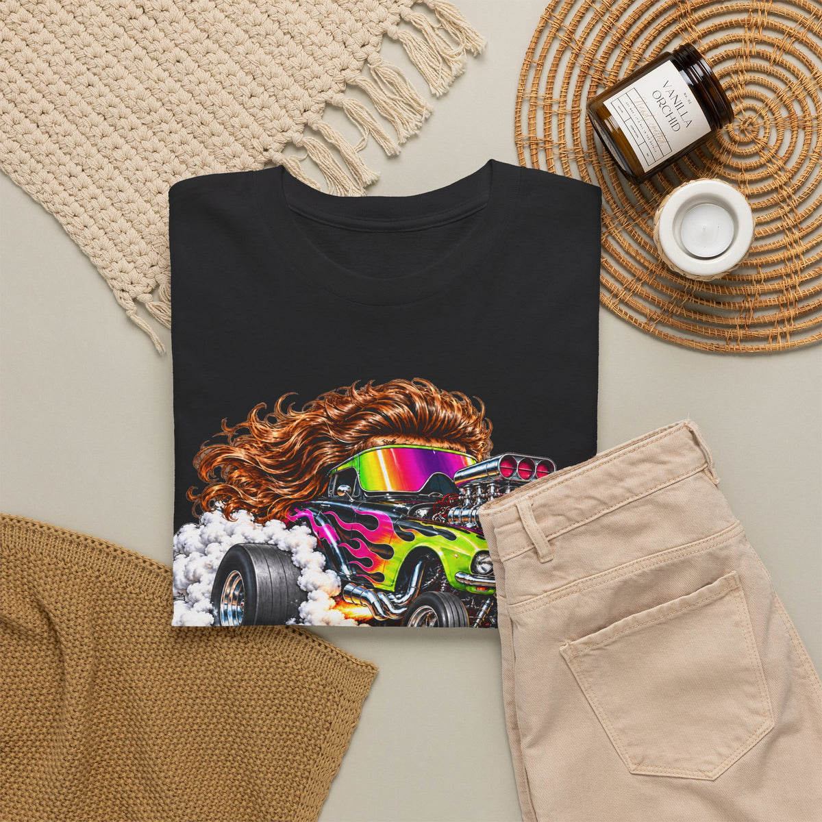 Mullet Hot Rod Car – Gildan 5000 T-Shirt | 087