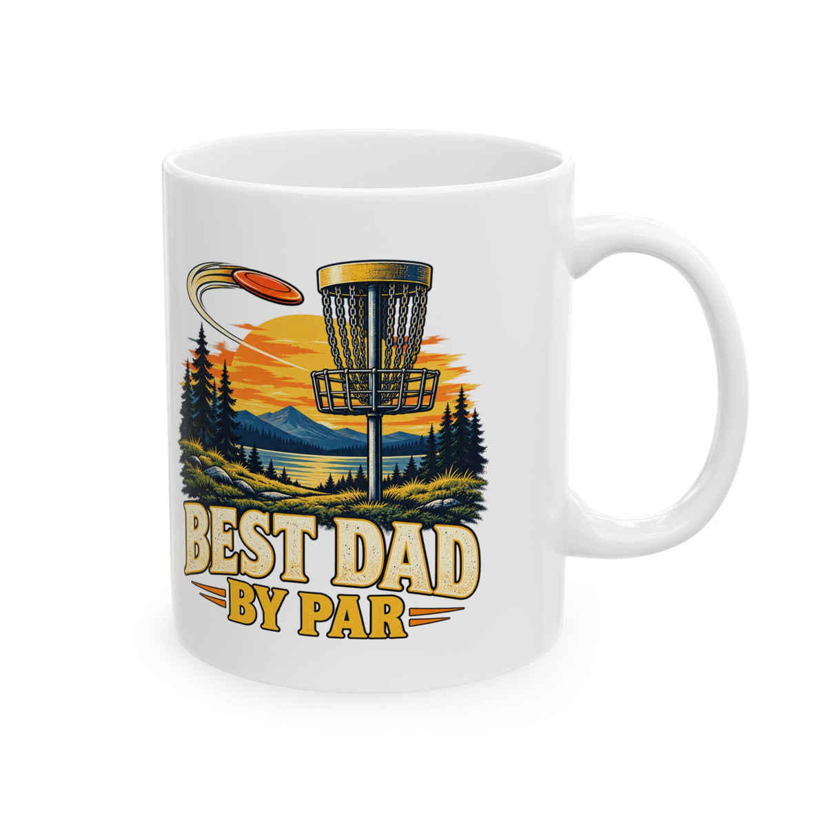 Best Dad by Par – Disc Golf Ceramic Mug, 11 oz | 043