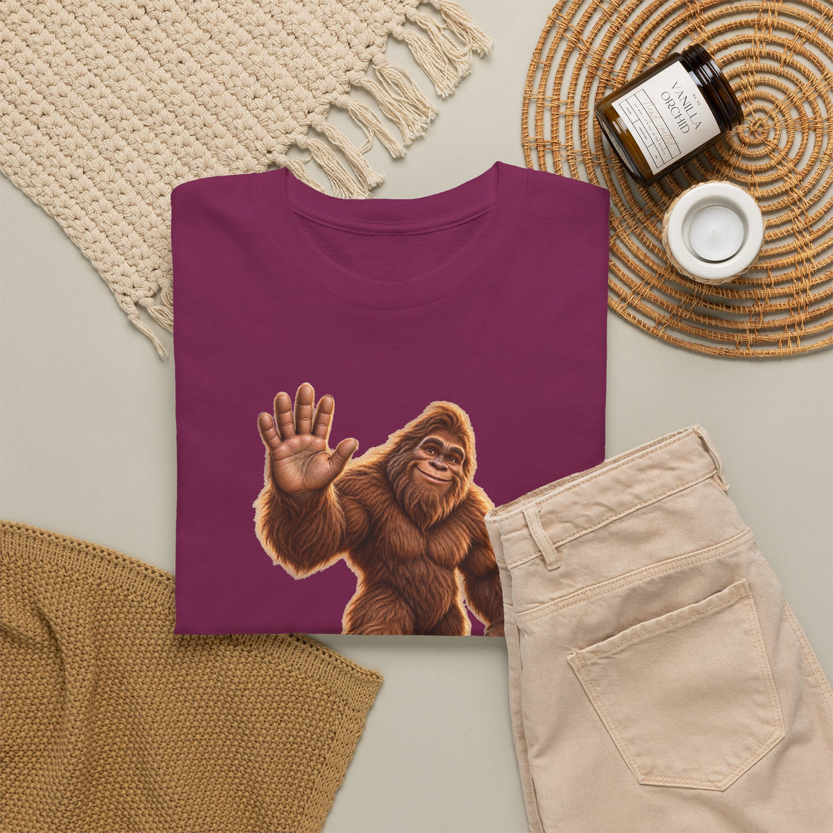 Friendly Sasquatch High Five T-Shirt