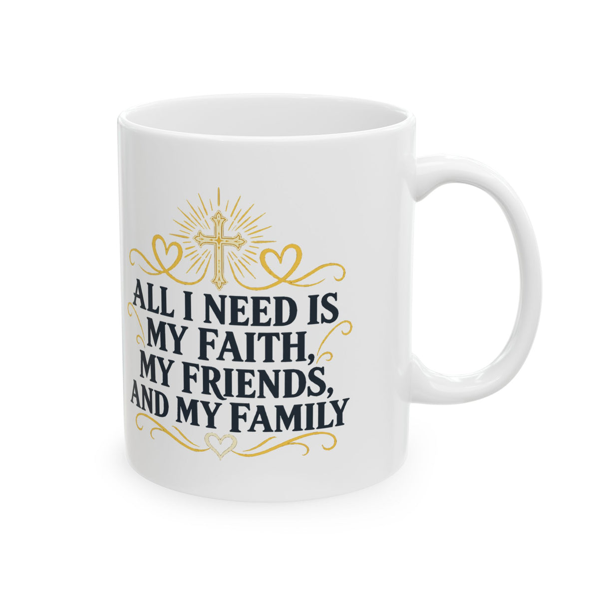 Faith Friends Family – Ceramic Mug, 11 oz | 013