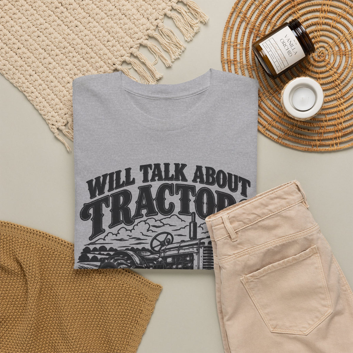 Will Talk About Tractors – Gildan 5000 T-Shirt | 015a