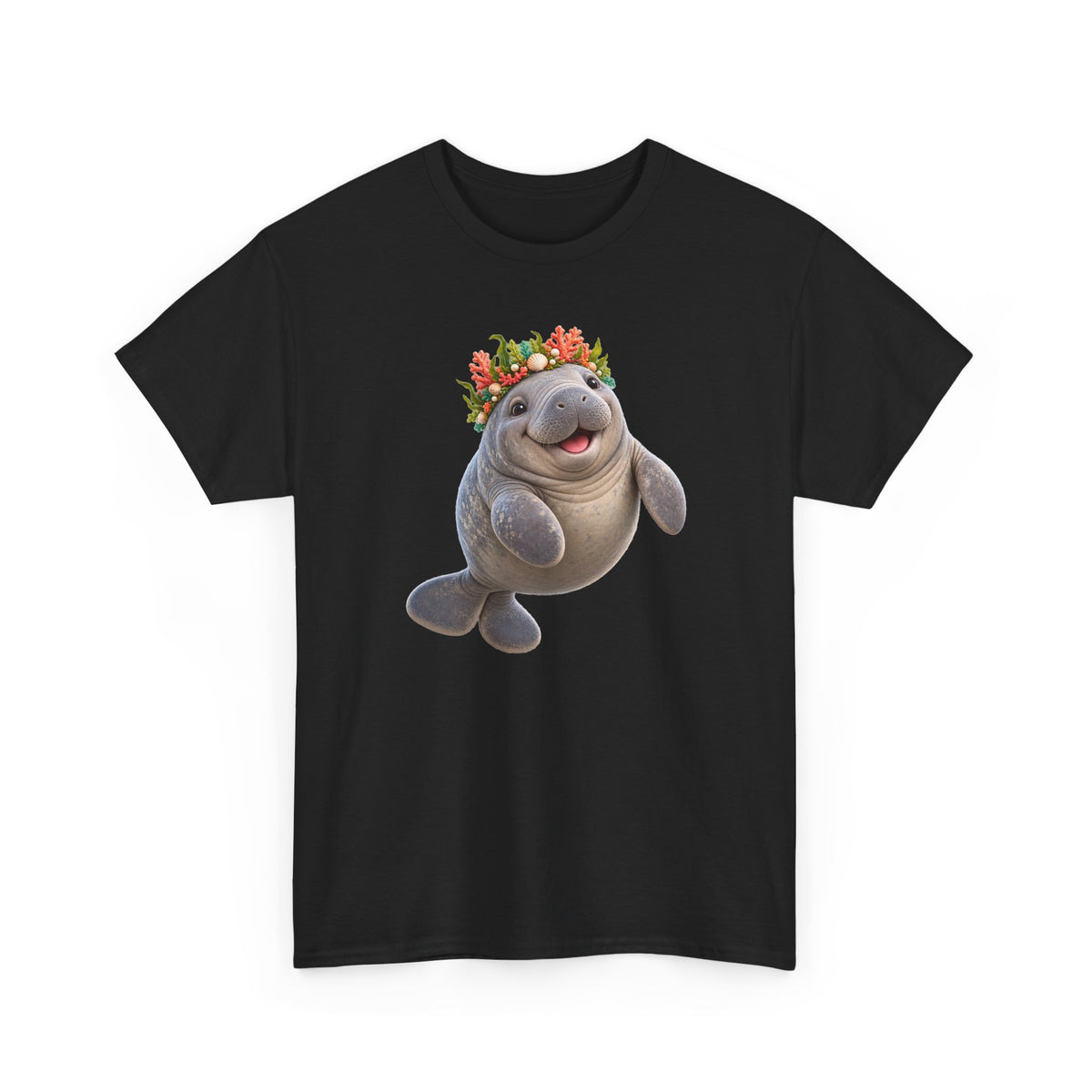 Cheerful Coral Crown Manatee T-Shirt