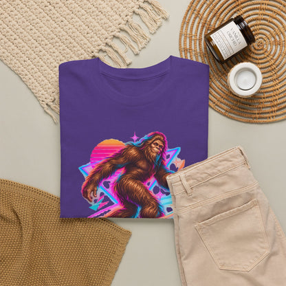 Neon Bigfoot on Roller Skates T-Shirt