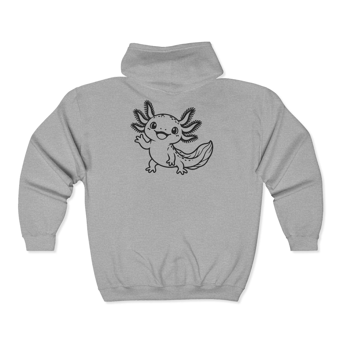 Little Wave Axolotl Zip-Up Hoodie