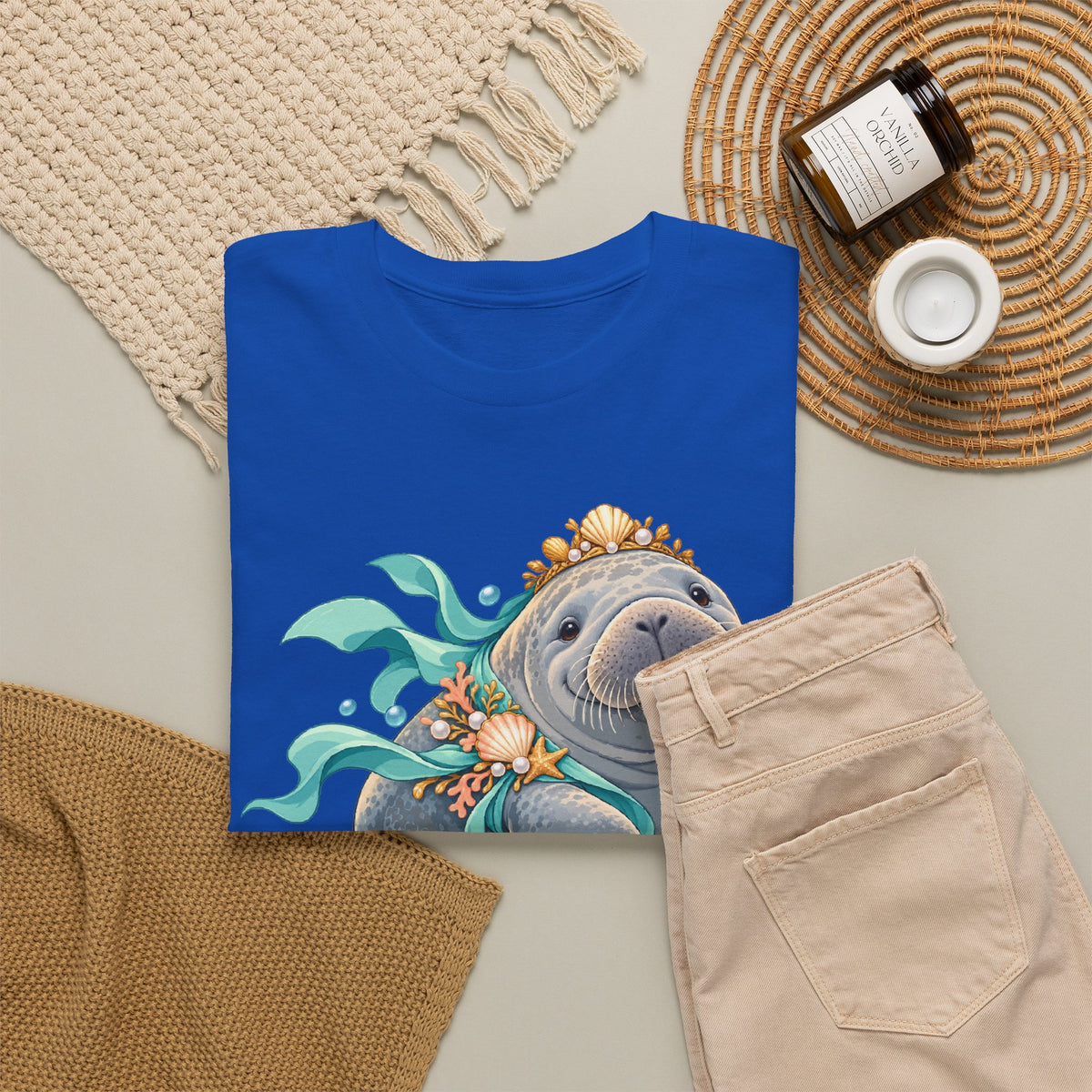 Chubby Mermaid Royalty Manatee T-Shirt