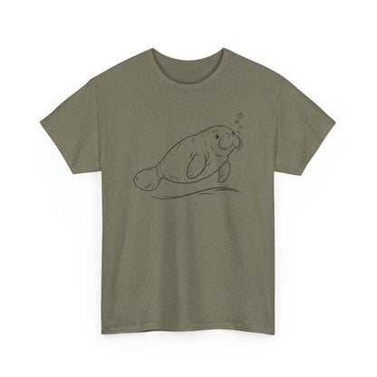 Chubby Mermaid Slow Tide Manatee T-Shirt