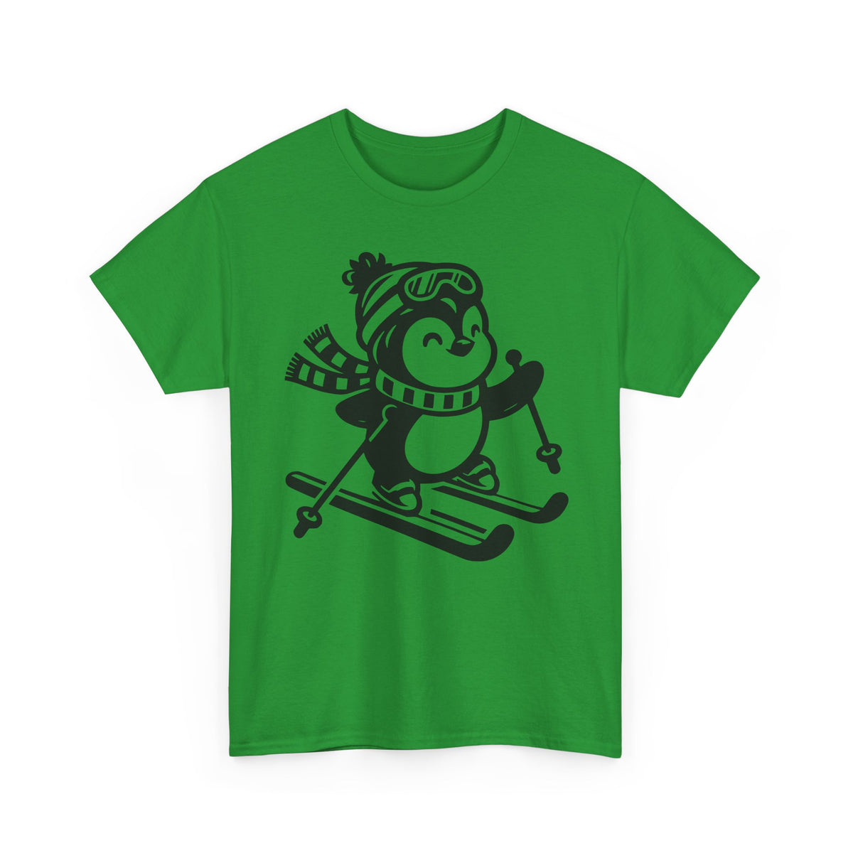 Skiing Penguin T-Shirt | Cute Winter & Ski Graphic Tee