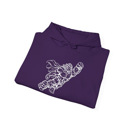 Soaring Cape-Wearing Sasquatch Pullover Hoodie