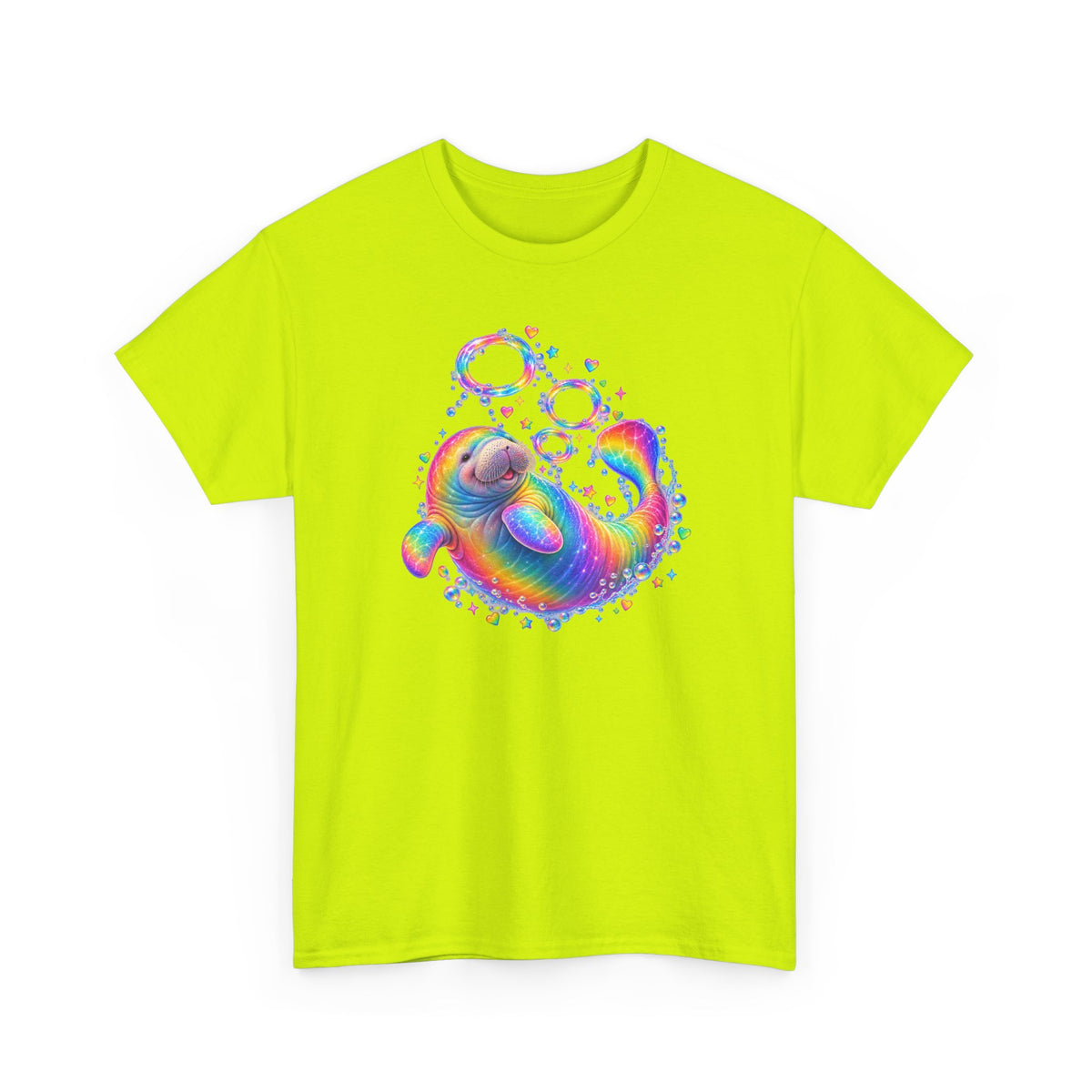 Rainbow Manatee Bubble Flip T-Shirt