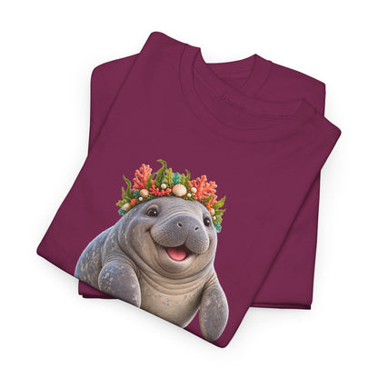 Cheerful Coral Crown Manatee T-Shirt