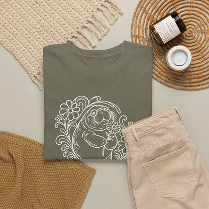 Groovy Spectacled Manatee with Daisy T-Shirt