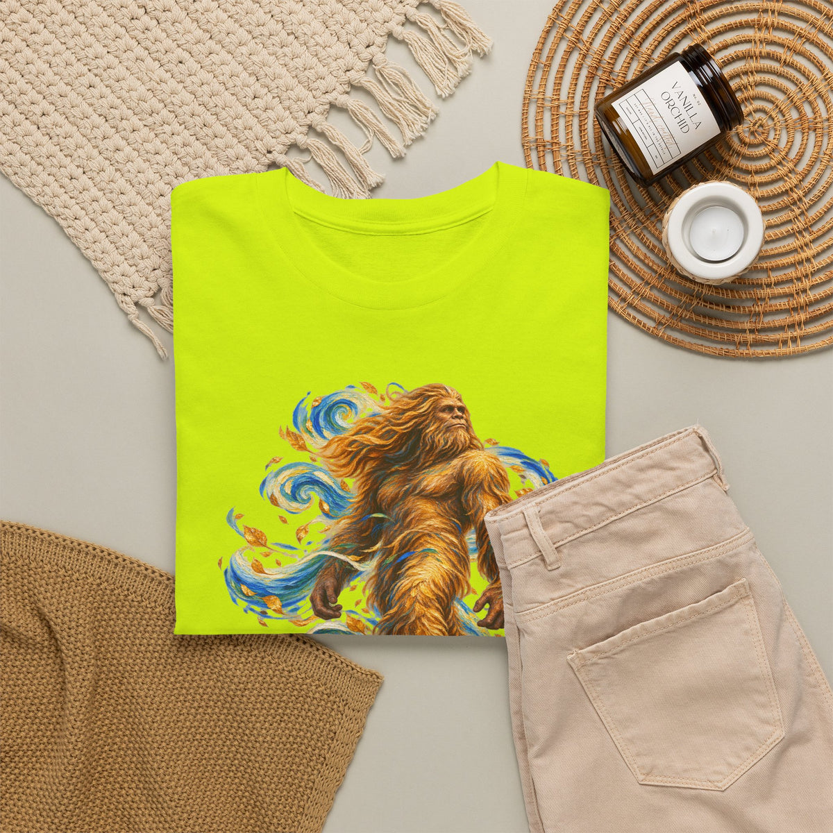 Golden Wind Sasquatch Portrait T-Shirt