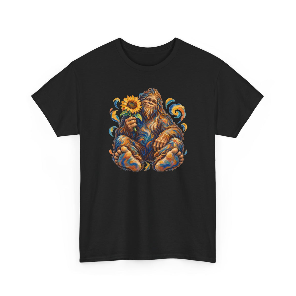 Sunflower Rest with a Shaggy Bigfoot T-Shirt