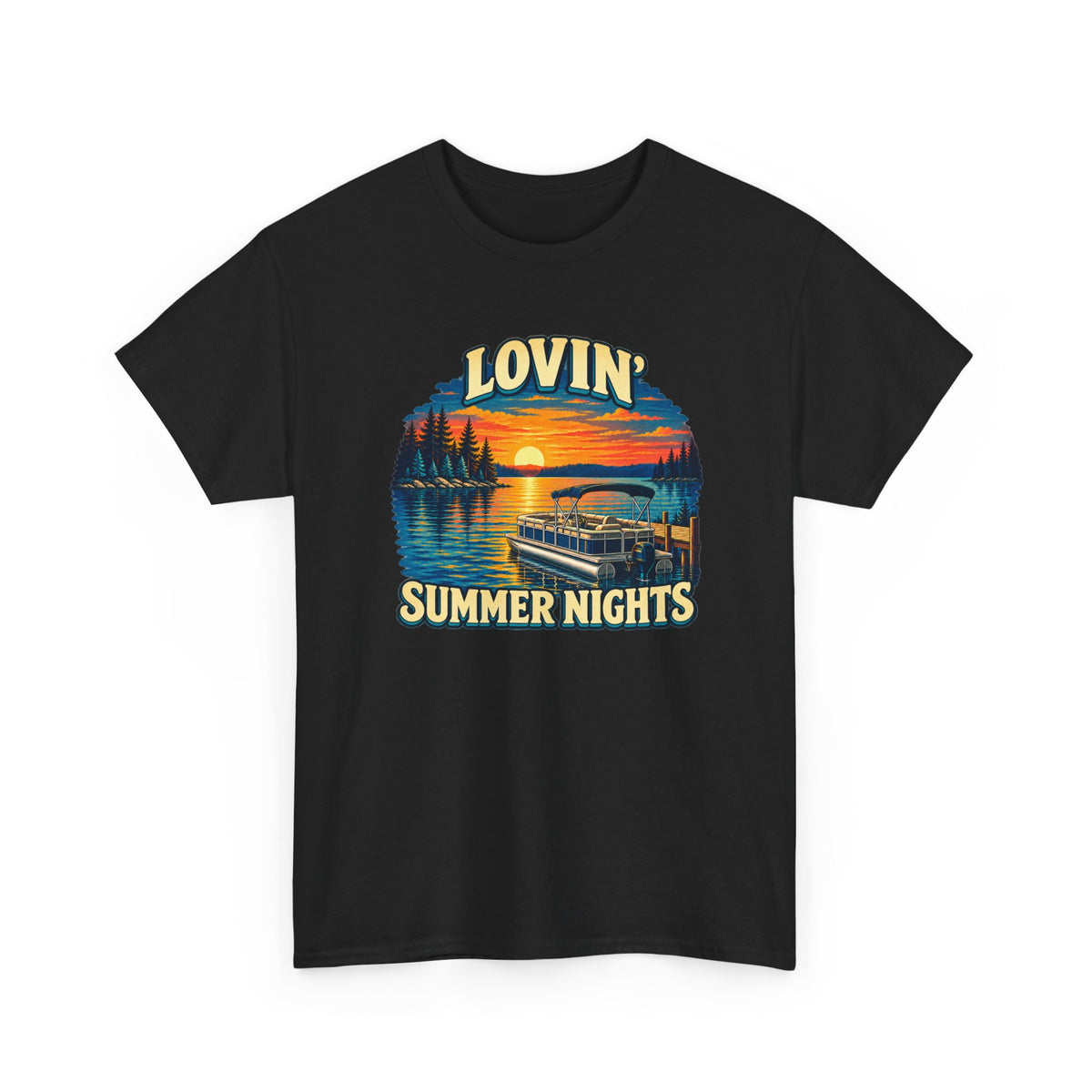 Lovin’ Summer Nights Pontoon – Gildan 5000 T-Shirt | 004a-v2