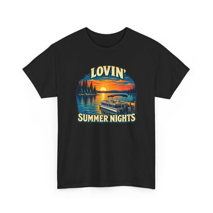 Lovin’ Summer Nights Pontoon – Gildan 5000 T-Shirt | 004a-v2