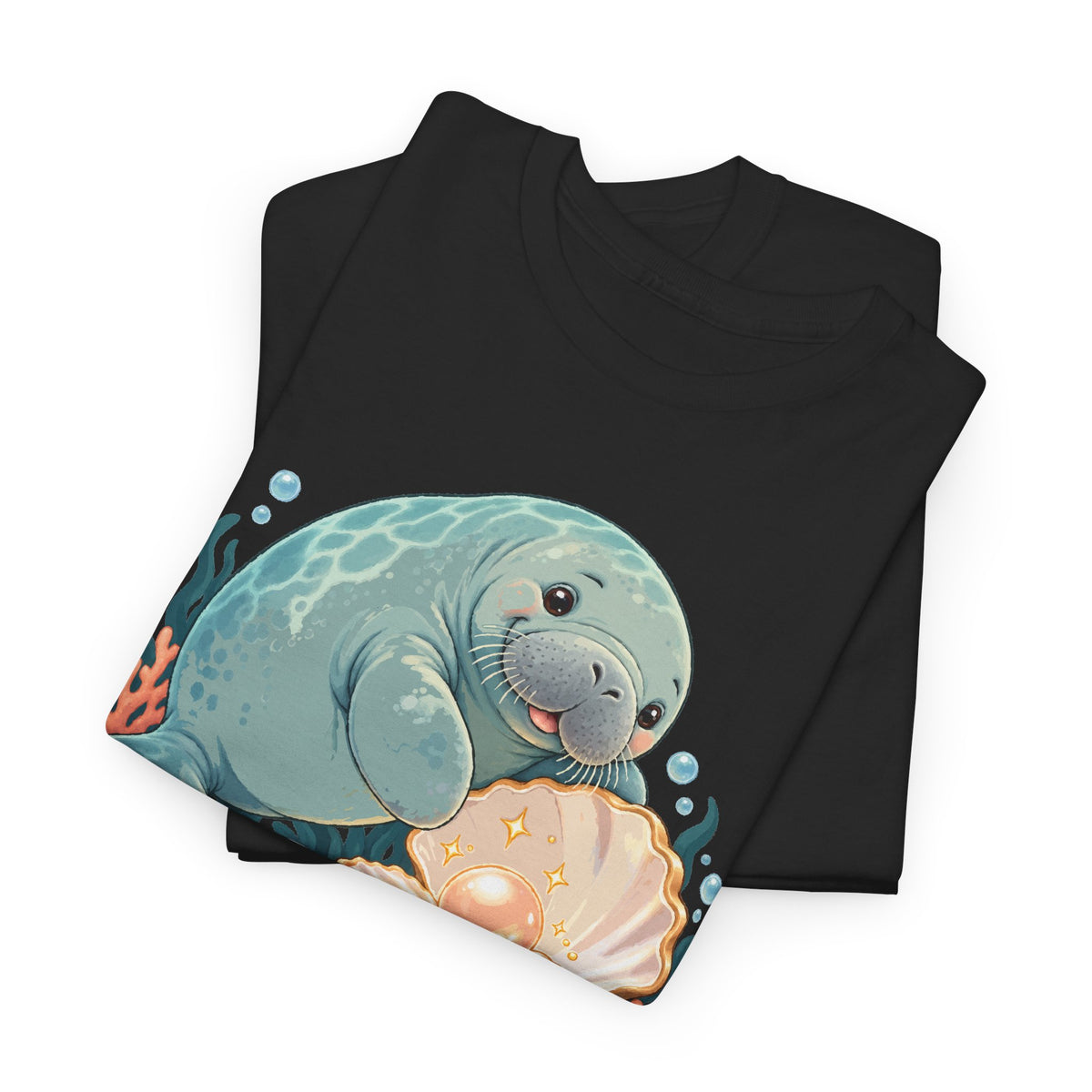 Chubby Mermaid Pearl of the Lagoon Manatee T-Shirt