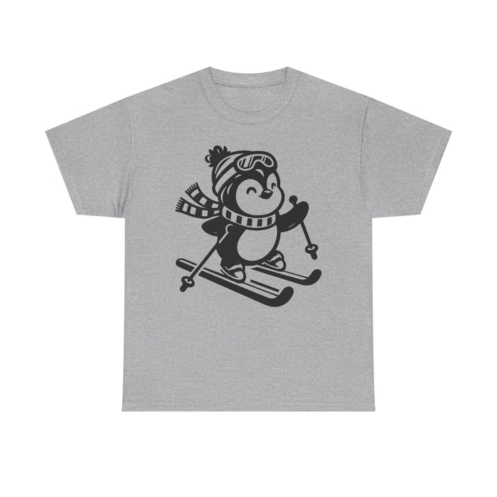 Skiing Penguin T-Shirt | Cute Winter & Ski Graphic Tee