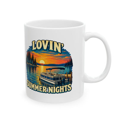 Lovin’ Summer Nights Pontoon – Ceramic Mug, 11 oz | 004a-v2