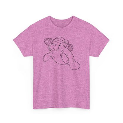 Chubby Mermaid Sunhat Sea Cow Manatee T-Shirt