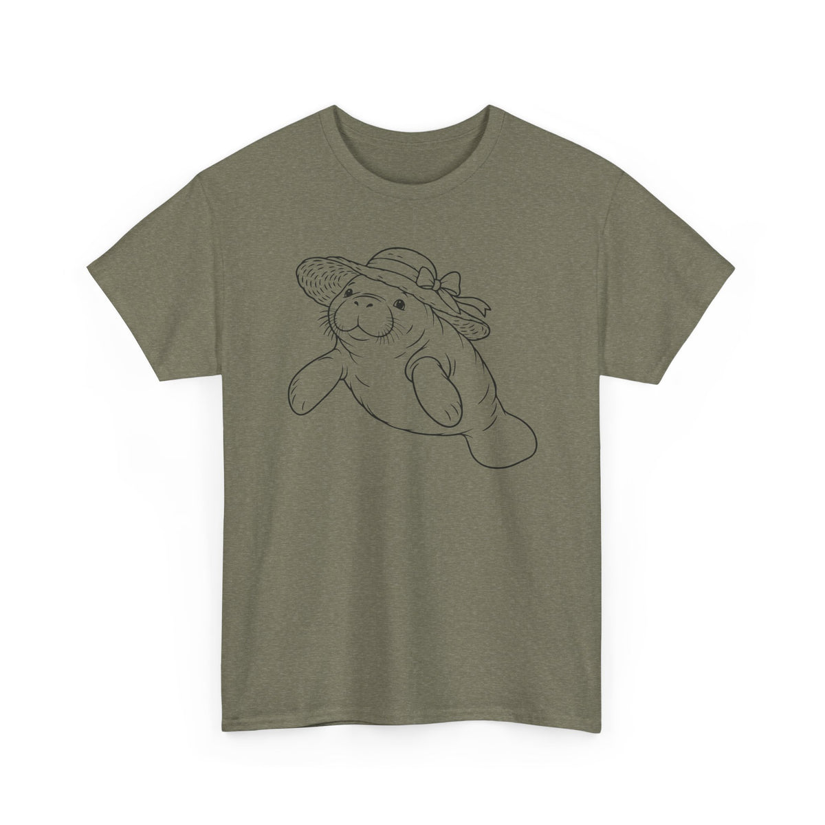 Chubby Mermaid Sunhat Sea Cow Manatee T-Shirt