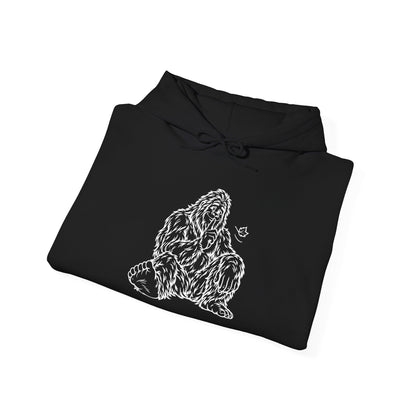 Shh, Friendly Bigfoot in the Forest Pullover Hoodie