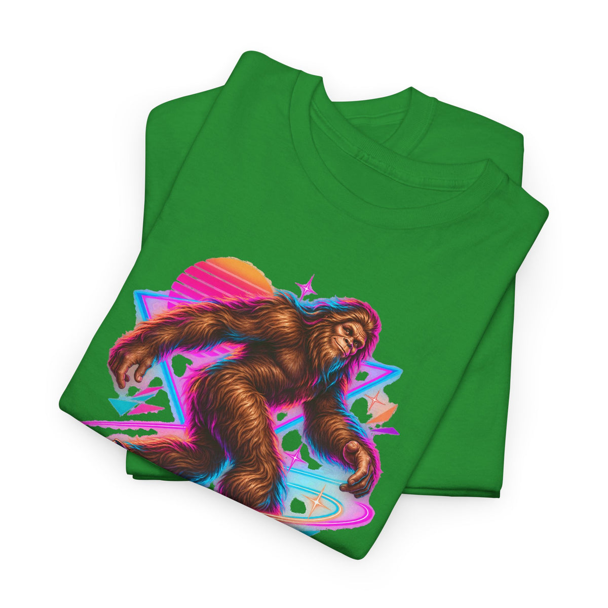 Neon Bigfoot on Roller Skates T-Shirt