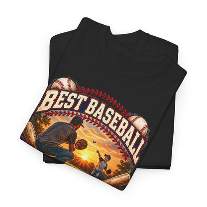 Best Baseball Dad Ever — Full Color – Gildan 5000 T-Shirt | 239b-v2