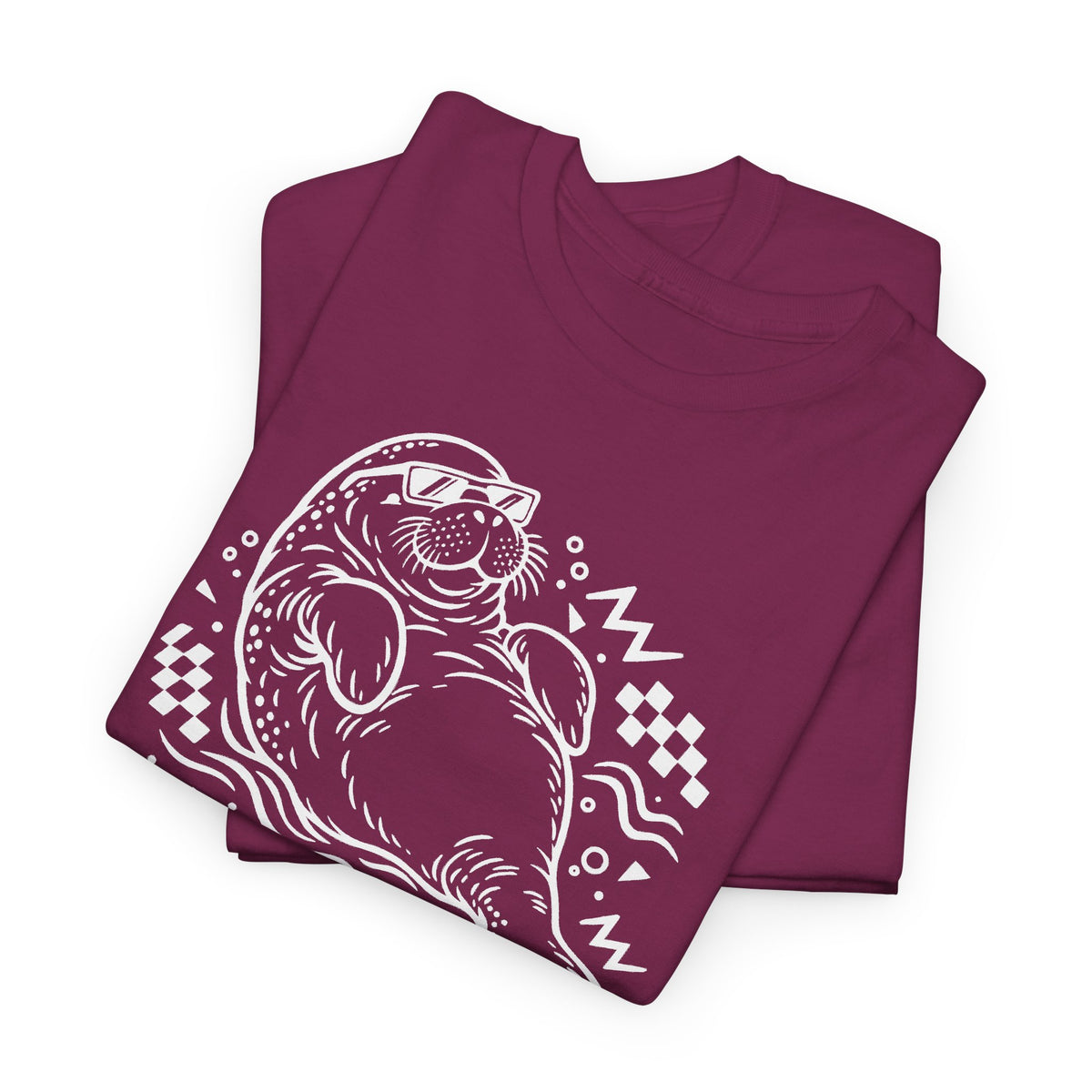 Retro floating manatee mascot T-Shirt