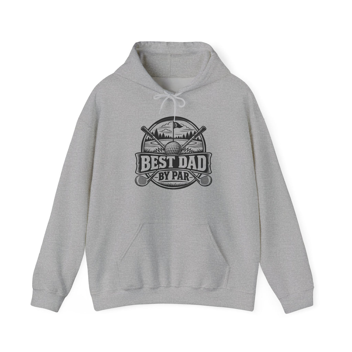 Best Dad by Par – One-Color Gildan 18500 Hoodie | 042a