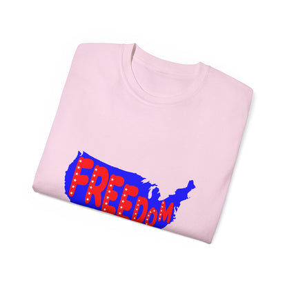 Freedom USA Map T-Shirt | Patriotic Graphic Tee