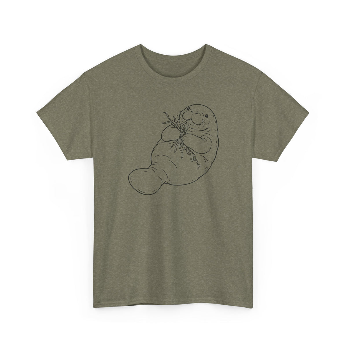 Chubby Mermaid Seagrass Snacker Manatee T-Shirt