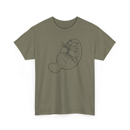 Chubby Mermaid Seagrass Snacker Manatee T-Shirt