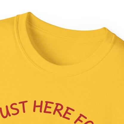 Just Here for the Wieners T-Shirt | Funny BBQ Hot Dog Tee