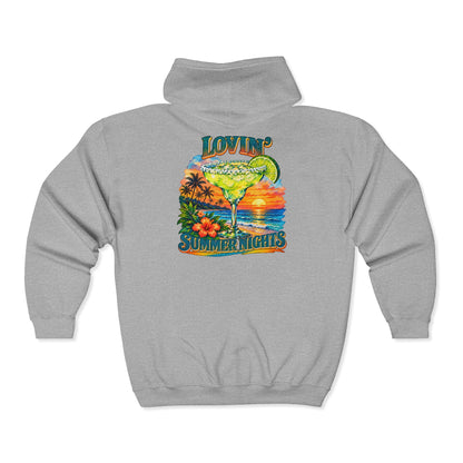 Lovin’ Summer Nights Margarita – Gildan 18600 Zip-Up Hoodie | 001a-v2