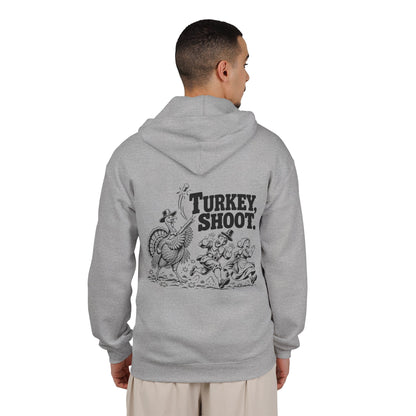 Turkey Shoot Zip-Up Hoodie | Thanksgiving Turkey Chase