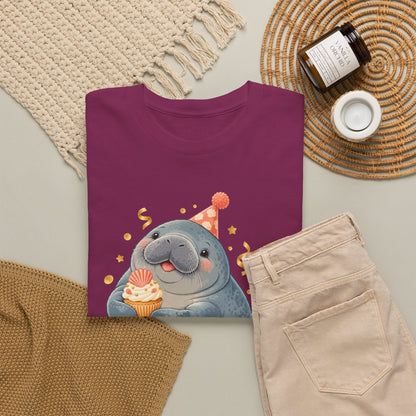 Chubby Mermaid Party at the Sandbar Manatee T-Shirt