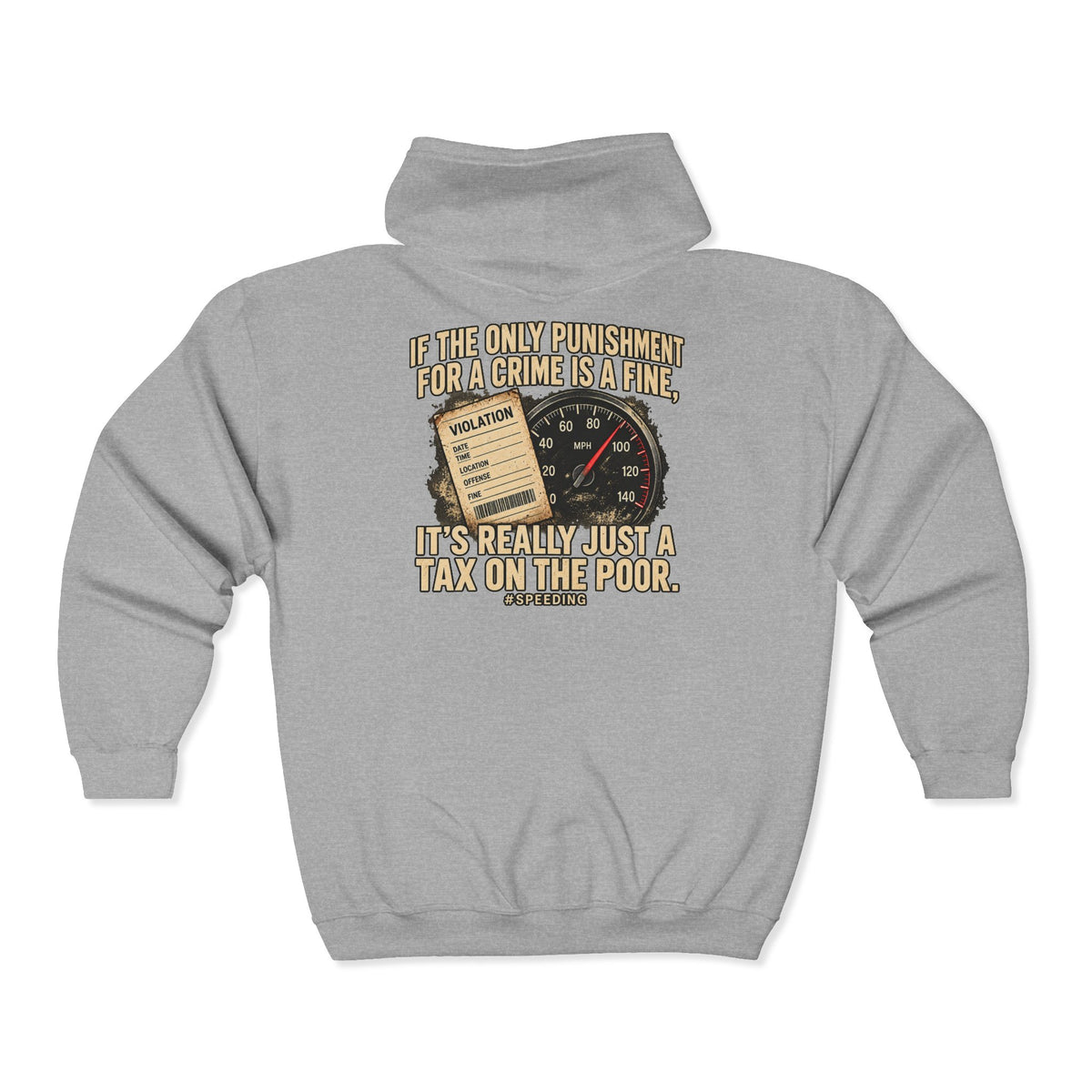 A Fine Is a Tax – Gildan 18600 Zip-Up Hoodie | 007