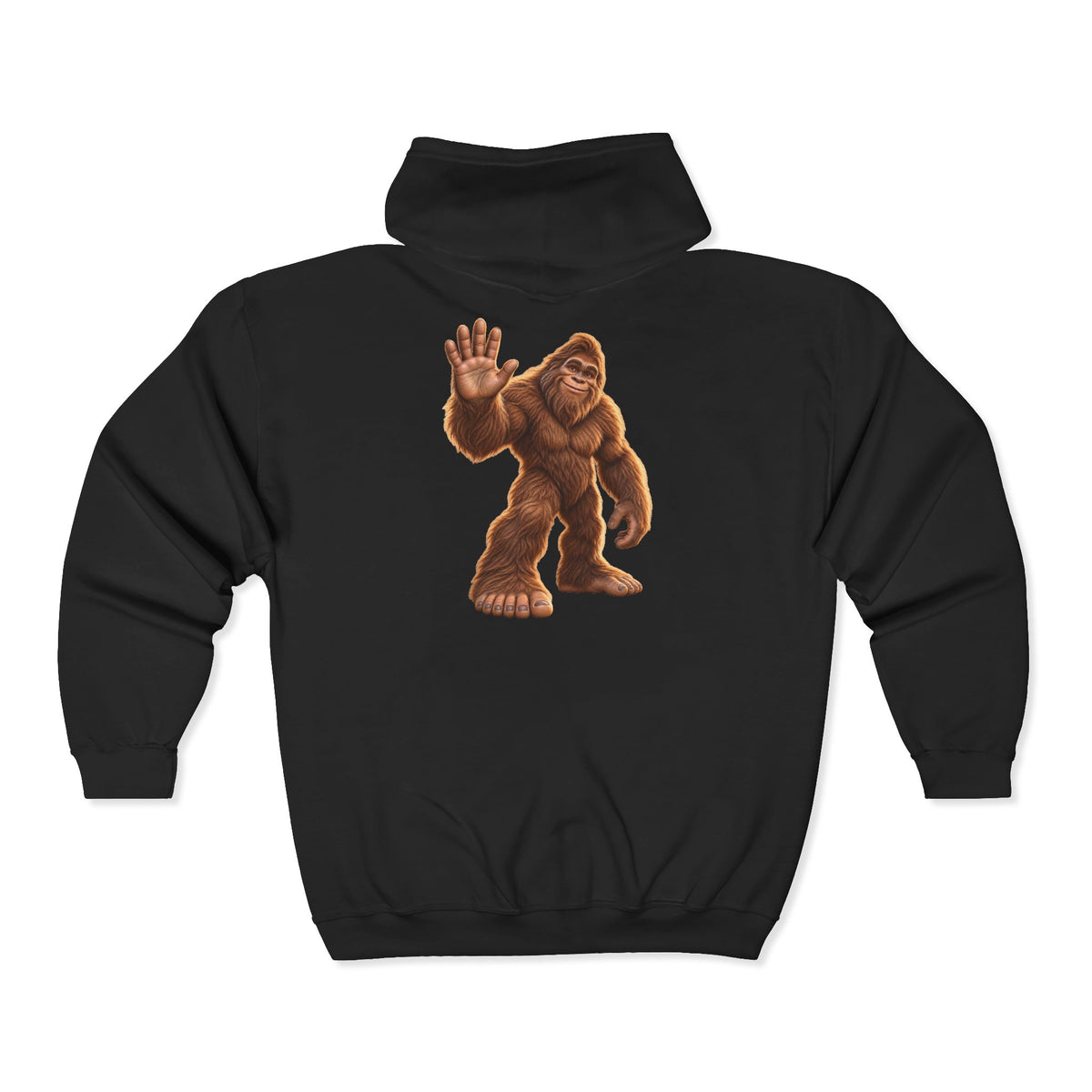 Friendly Sasquatch High Five Zip-Up Hoodie