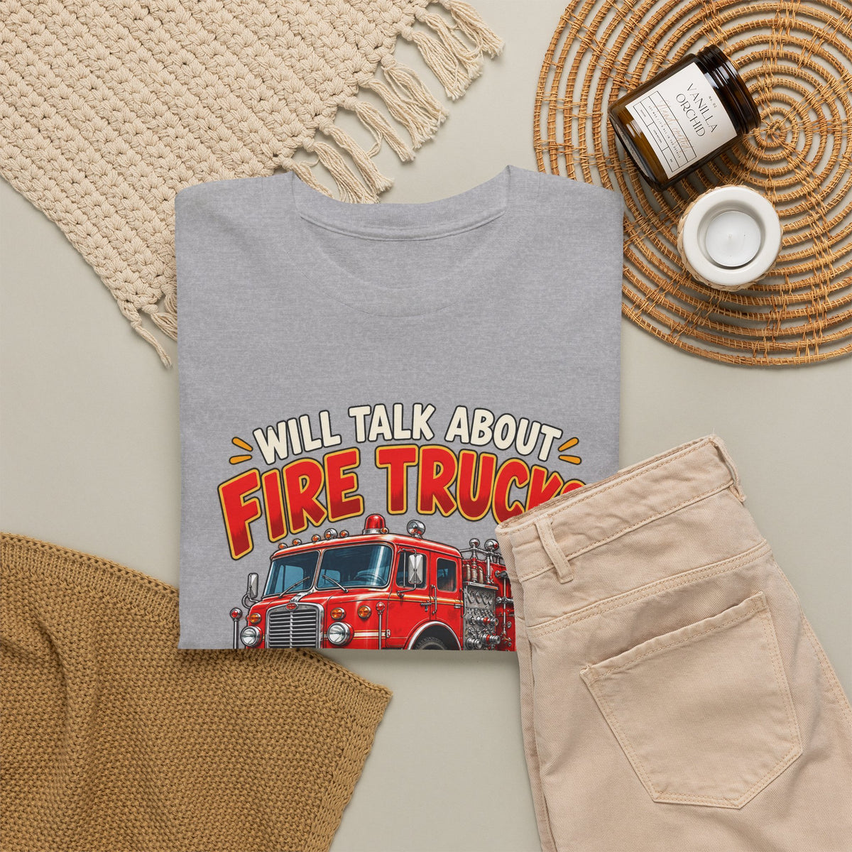Will Talk About Fire Trucks – Gildan 5000 T-Shirt | 020