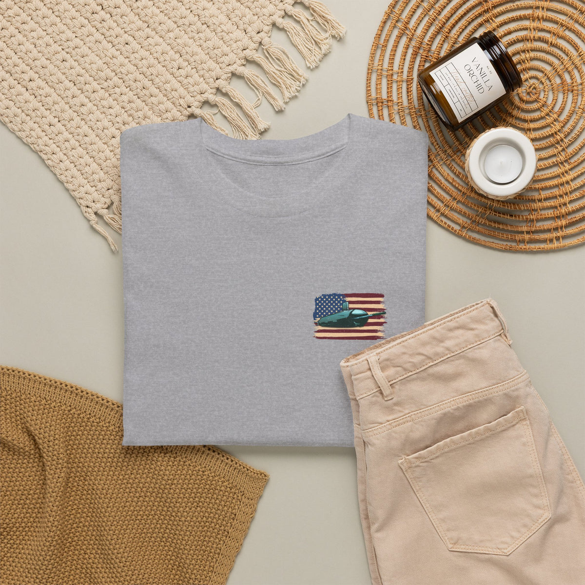 Submarine Torpedo Flag - Left Chest T-Shirt | Unisex Graphic Tee
